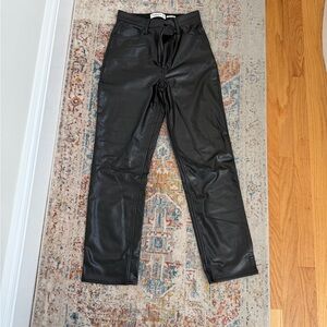 Women’s Black Leather Pants